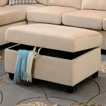 Orren Ellis Marceline Leather Ottoman Reviews Wayfair