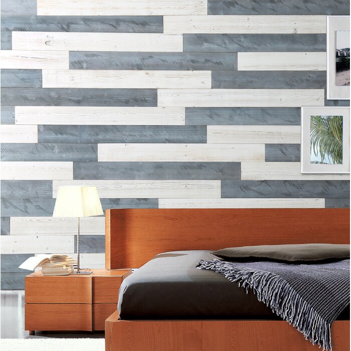 5 Solid Wood Wall Paneling In Natural Gray White