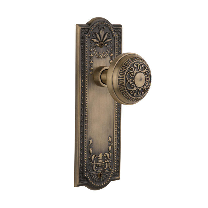 Egg Dart Privacy Door Knob With Meadows Long Plate