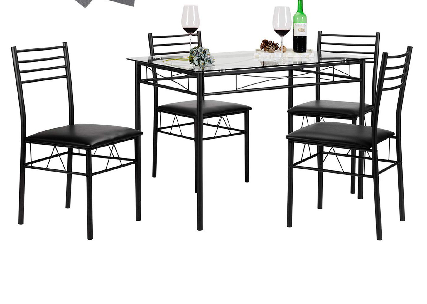 Ebern Designs Lightle 5 Piece Breakfast Nook Dining Set Reviews Wayfair