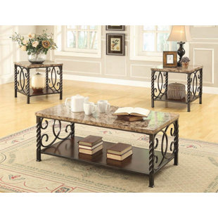 Lebanon 3 Piece Coffee Table Set by Fleur De Lis Living Fresh