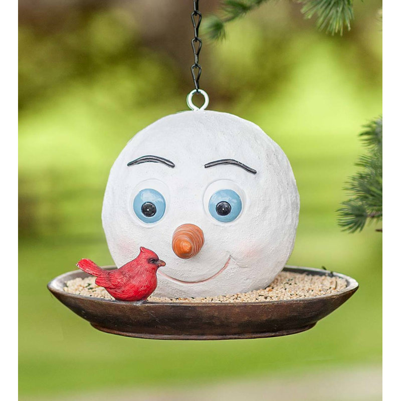 Wind Weather Happy Snowman Holiday Decorative Bird Feeder Wayfair