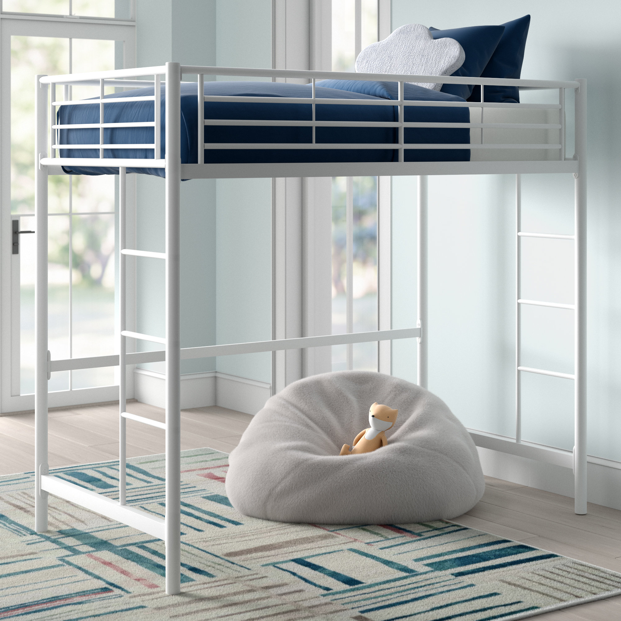 wayfair twin loft bed with storage