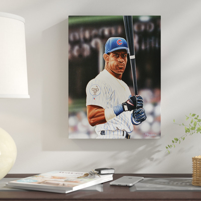 East Urban Home Sammy Sosa Chicago Cubs Oil Painting Print On