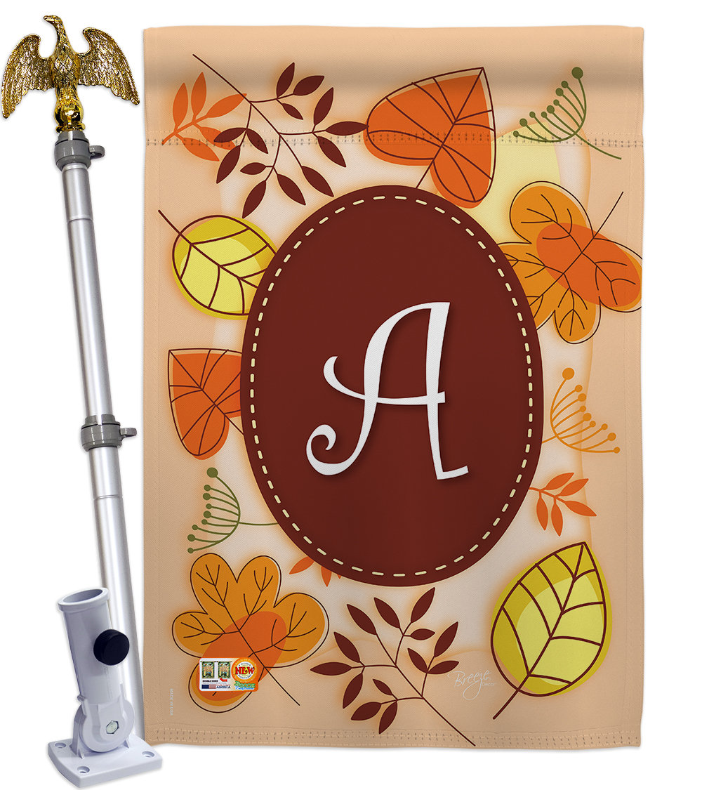 Breeze Decor Autumn Initial 2 Sided Polyester 40 X 28 In Flag Set Wayfair