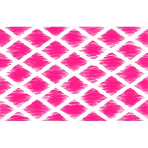 Diamonds Pink Area Rug