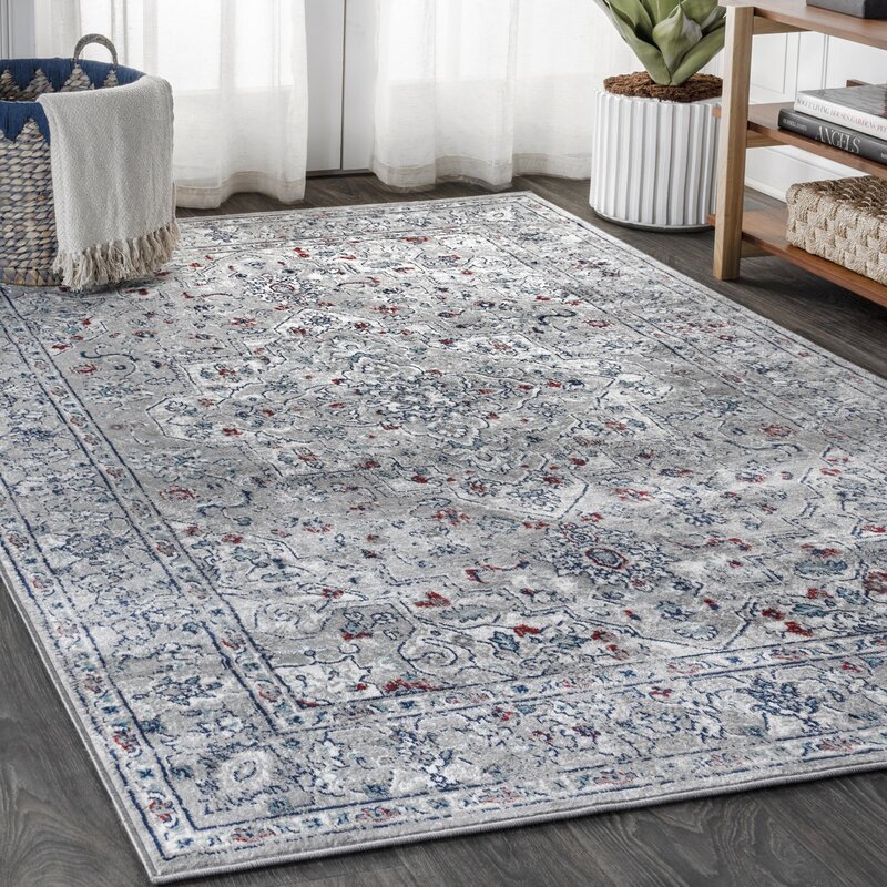 Charlton Home® Laymon Power Loom Gray Rug & Reviews | Wayfair