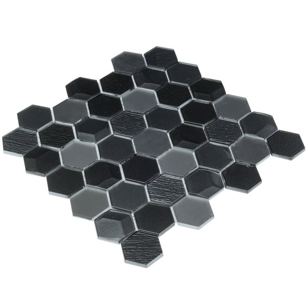 Glossy Black Hexagon Tile Wayfair