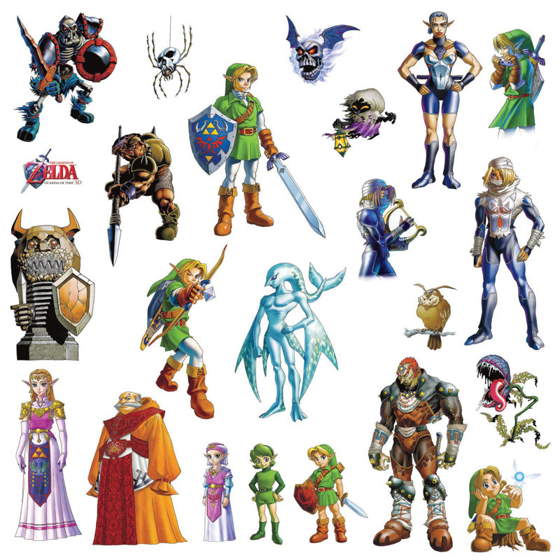 Room Mates Popular Characters 23 Piece Zelda Ocarina Of Time 3d Wall Decal Wayfair