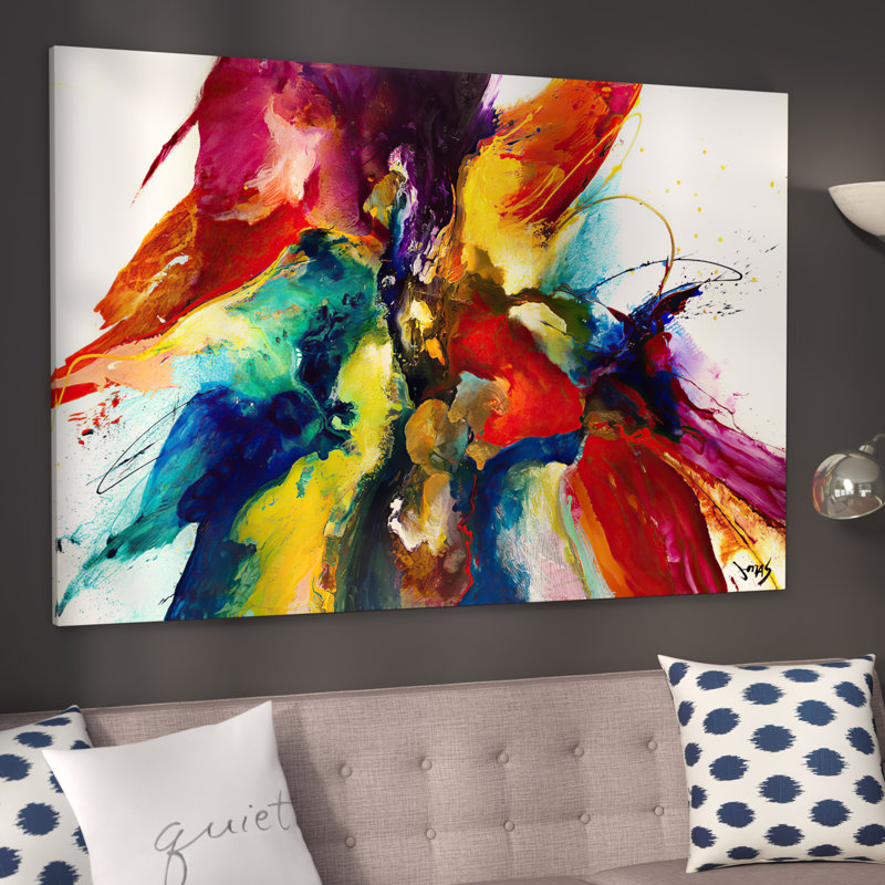Flourish III - Print on Canvas Size: 40" H x 60" W x 1.5" D, Format: Canvas