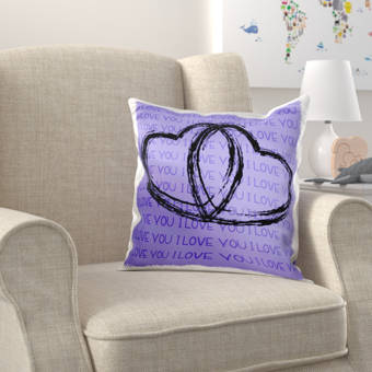 The Holiday Aisle Meinhardt Cute Hippo Valentine Cupid Cartoon Character Pillow Cover Wayfair