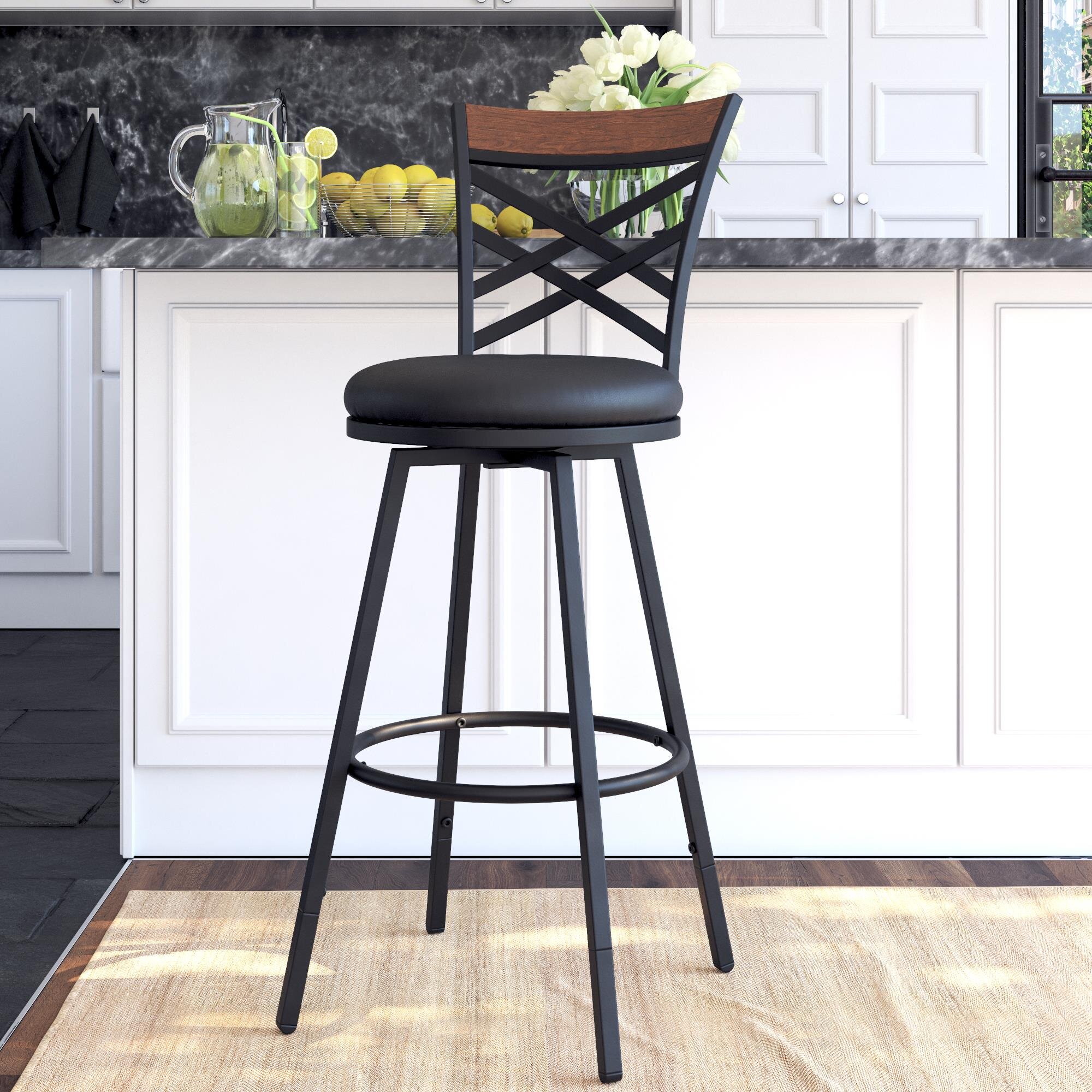 3 Metal Adjustable Bar Stools Youll Love In 2021 Wayfair