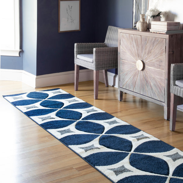 Jamar Geometric Handmade Tufted Jute Sisal Navy Blue Area Rug Reviews Allmodern
