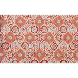 Huntington Hand-Hooked Orange Indoor/Outdoor Area Rug