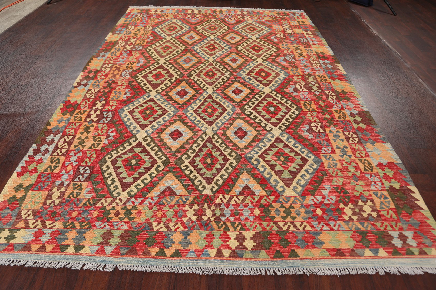 Rugsource Oriental Handmade Kilim Wool Orange Beige Area Rug Wayfair