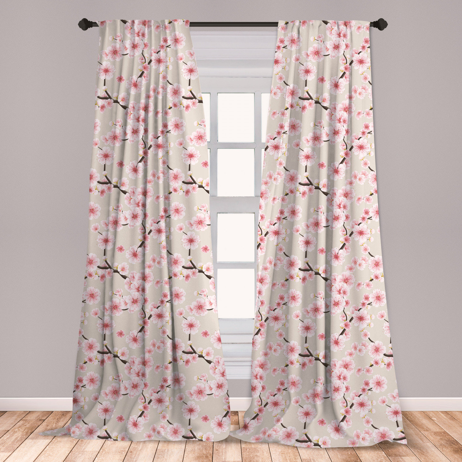 East Urban Home Ambesonne Asian 2 Panel Curtain Set Japanese