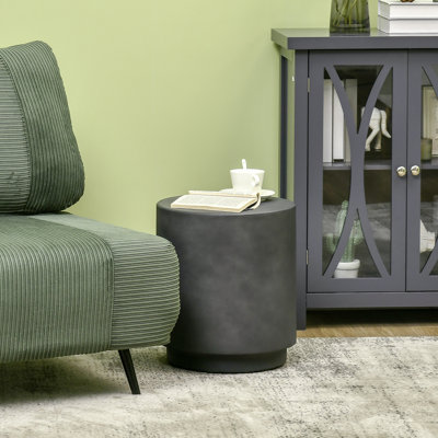 Arnelda Stone Drum End Table