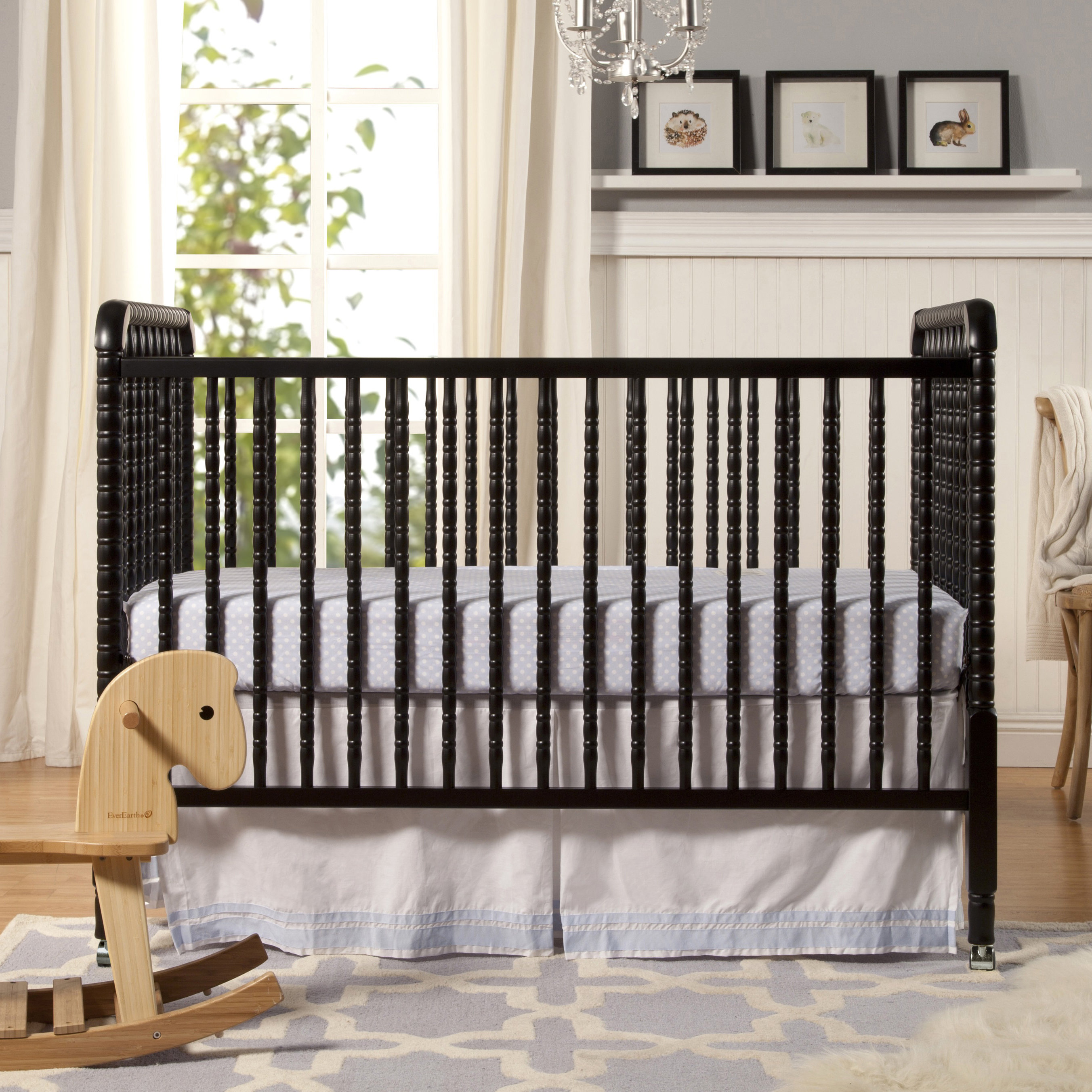 DaVinci Jenny Lind 3-in-1 Convertible Crib, Ebony Black