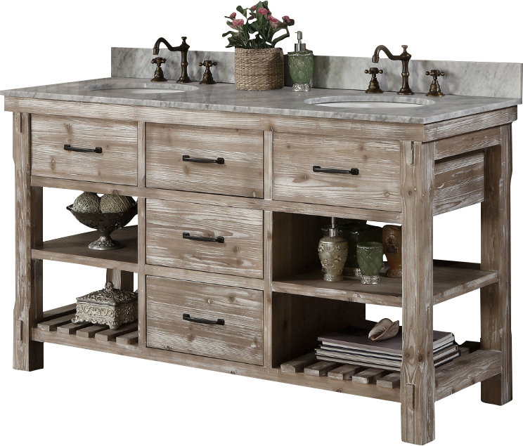 Laurel Foundry Modern Farmhouse Clemmie 61 Double Bathroom Vanity Clemmie 61 Double Bathroom Vanity Set