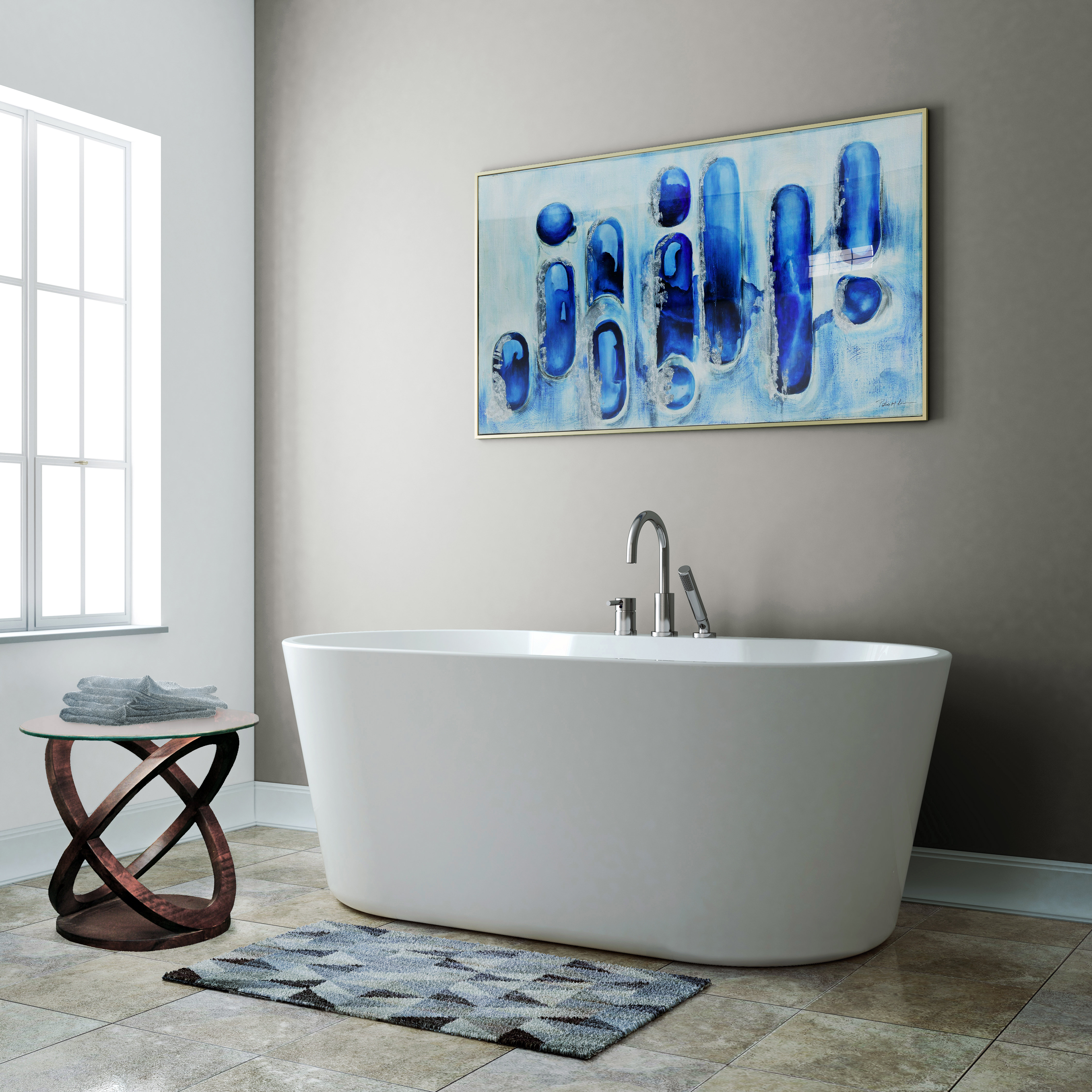 Wrought Studio Xeden 62 X 32 Freestanding Soaking Bathtub Reviews Wayfair