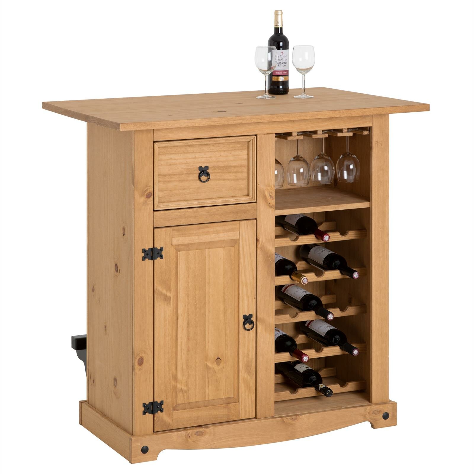 Alpen Home Sybilla Bar Cabinet With Wine Rack Wayfair Co Uk