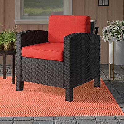 Brayden Studio Katzer Wicker Resin Aluminum Contemporary Patio Chair With Cushion Brayden Studio Color Black Dailymail