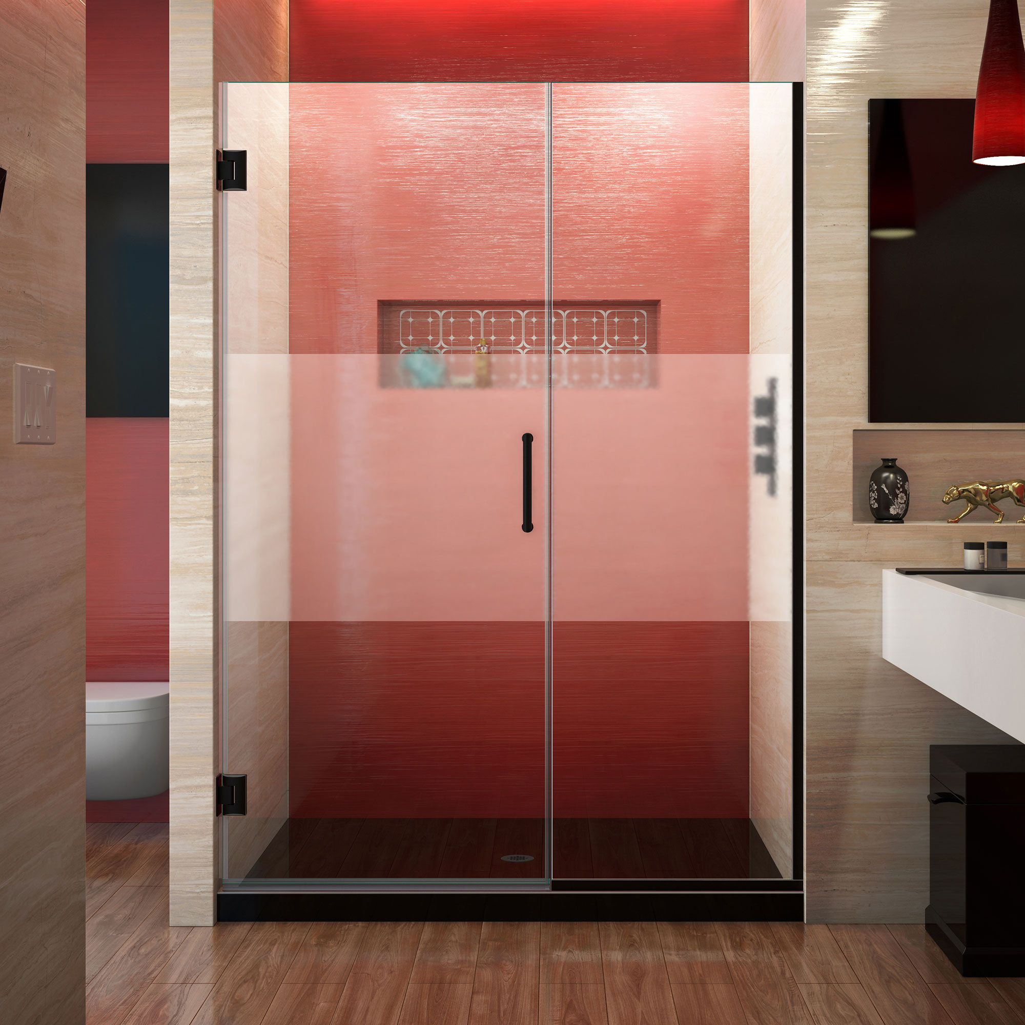 Dreamline Unidoor Plus 50 X 72 Hinged Frameless Shower Door With