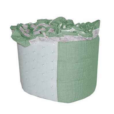 Gingham/Eyelet Patchwork Crib Bumper