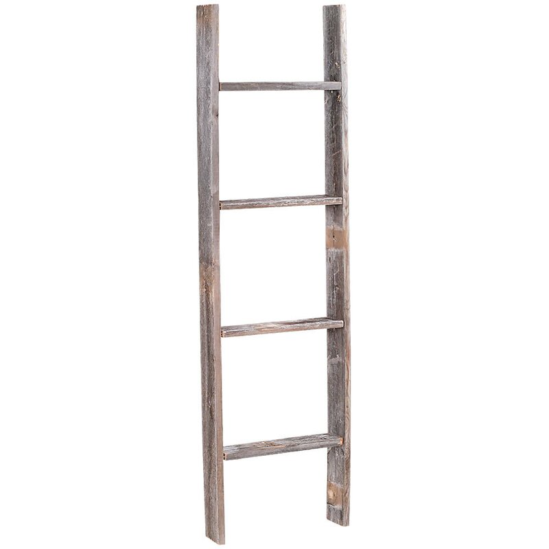 Rustic Wood 4 ft Blanket Ladder