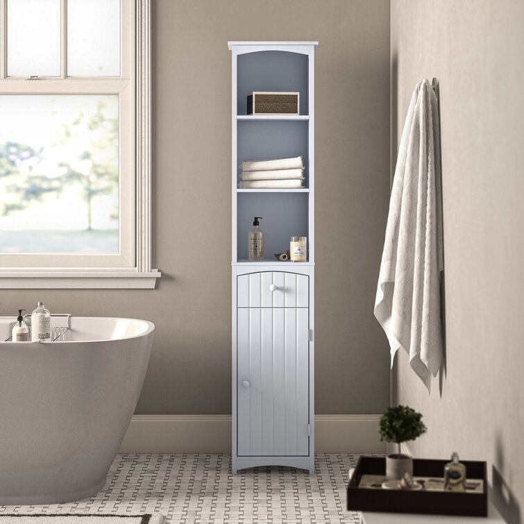 Alcott Hill® Aphrodite Freestanding Linen Cabinet & Reviews | Wayfair