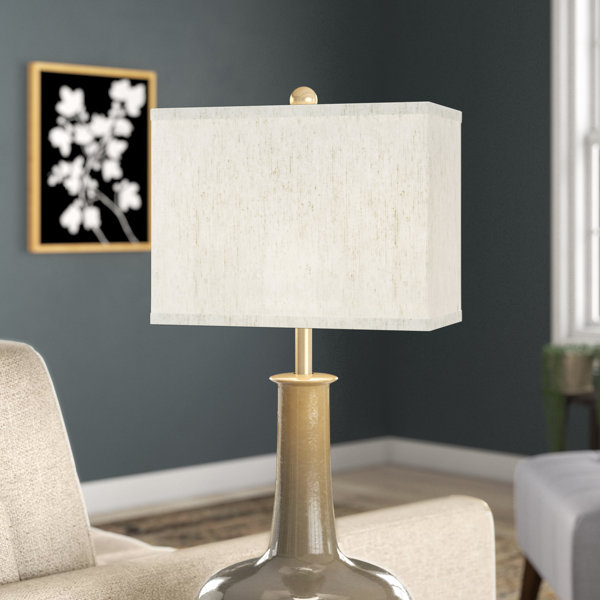 Vintage Style Rectangular 1 Light White Fabric Lamp Shade 