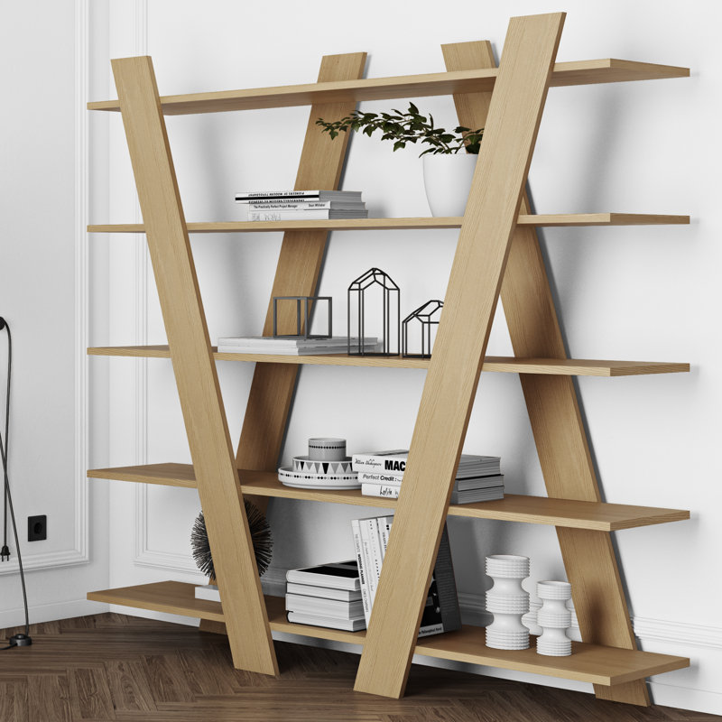 Brayden Studio Ashmore Etagere Bookcase Wayfair