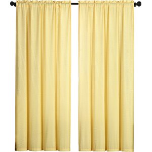 Barney Polka Dots Semi-Sheer Rod Pocket Single Curtain Panel