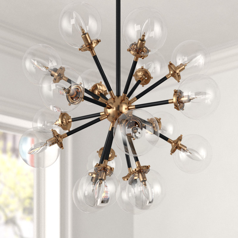 black and gold sputnik chandelier