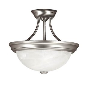 2-Light Semi-Flush Mount