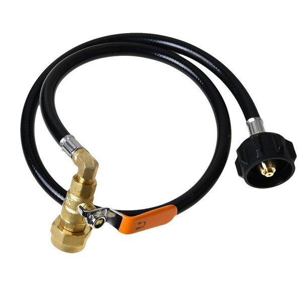 Propane Tank Extension Adapter Hose 4 Foot BBQ Gas Grill Pressure Bottle LP 