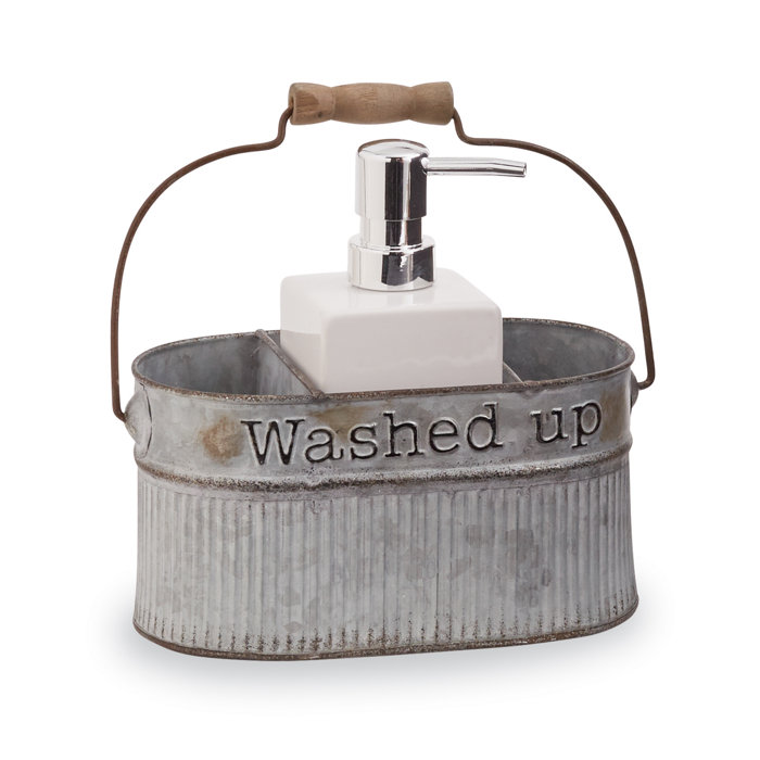Mud Pie Galvanized Tin Farmhouse Soap Pump 2 Piece Bathroom Mud Pie Galvanized Tin Farmhouse Soap Pump 2 Piece Bathroom Accessory Set Reviews Wayfair Ca
