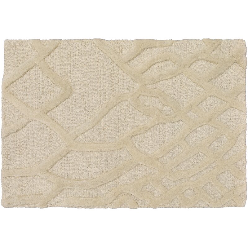 Latitude Run® Amatullah Handmade Tufted Wool Ivory Rug | Wayfair