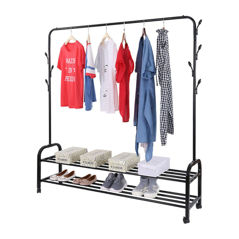 Rebrilliant Kinnison 59 W Heavy Duty Clothes Hanger Rack Wayfair