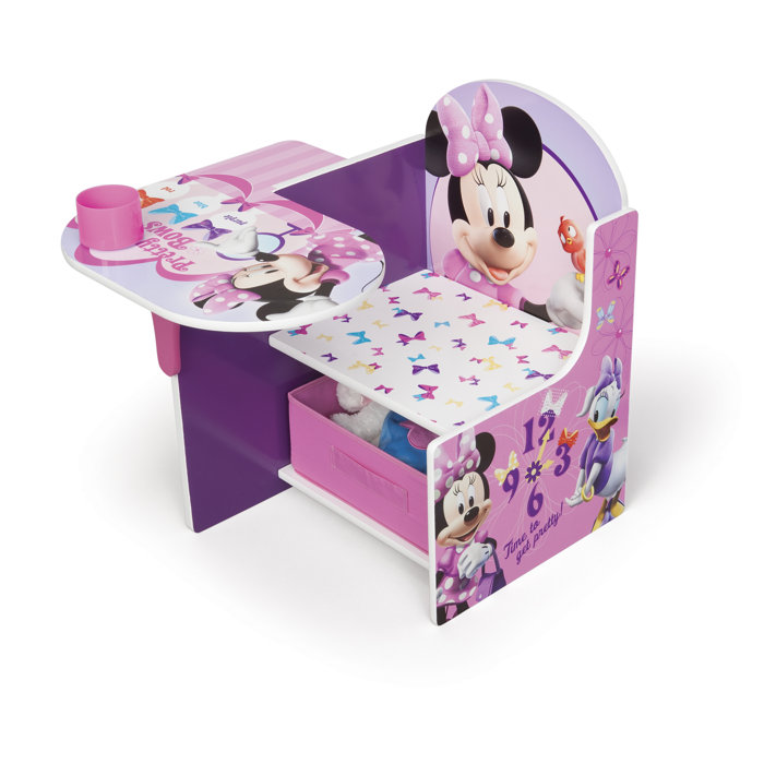 Delta Children Minnie Kids Desk Chair With Storage Compartment And