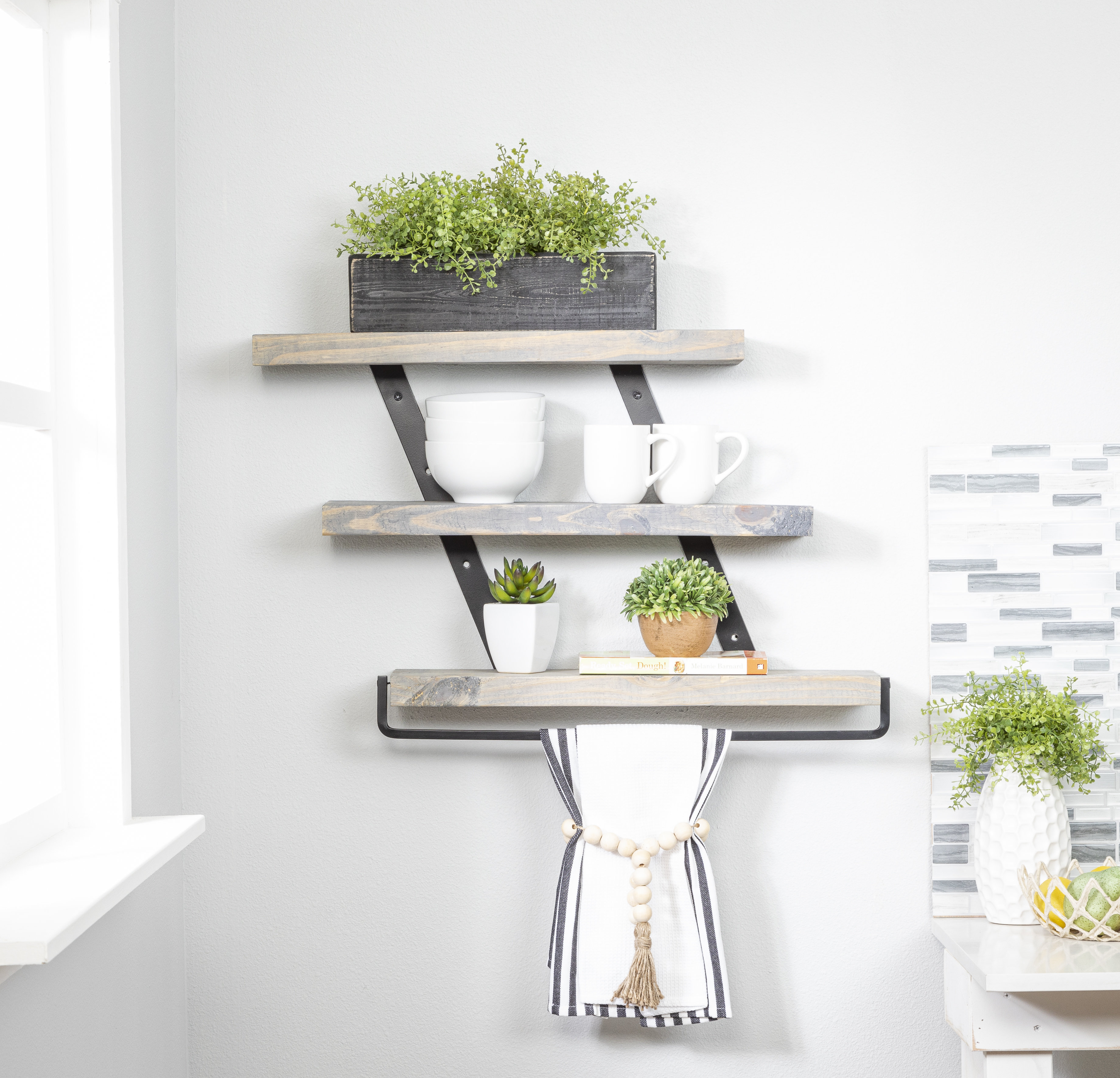 decorative wall shelves for bathroom