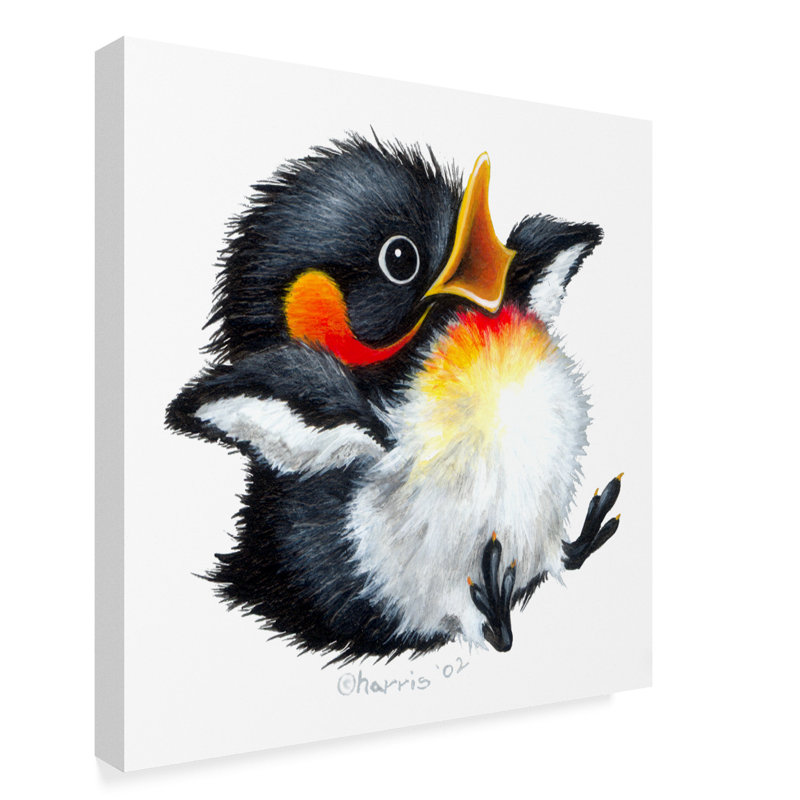 Winston Porter Let It Snow Penguin Acrylic Painting Print On