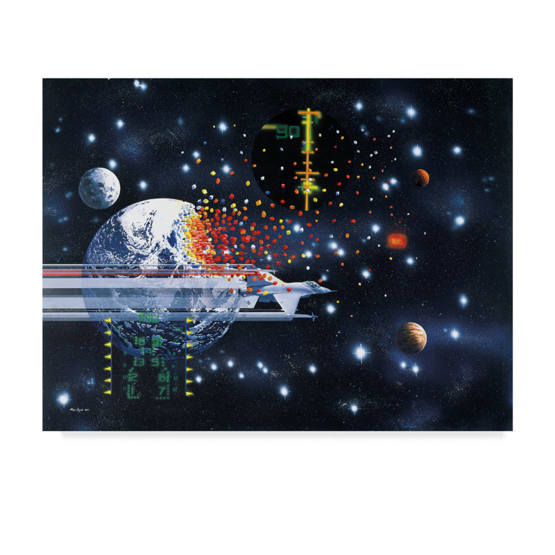 Ebern Designs Conquering Space Acrylic Painting Print On Wrapped
