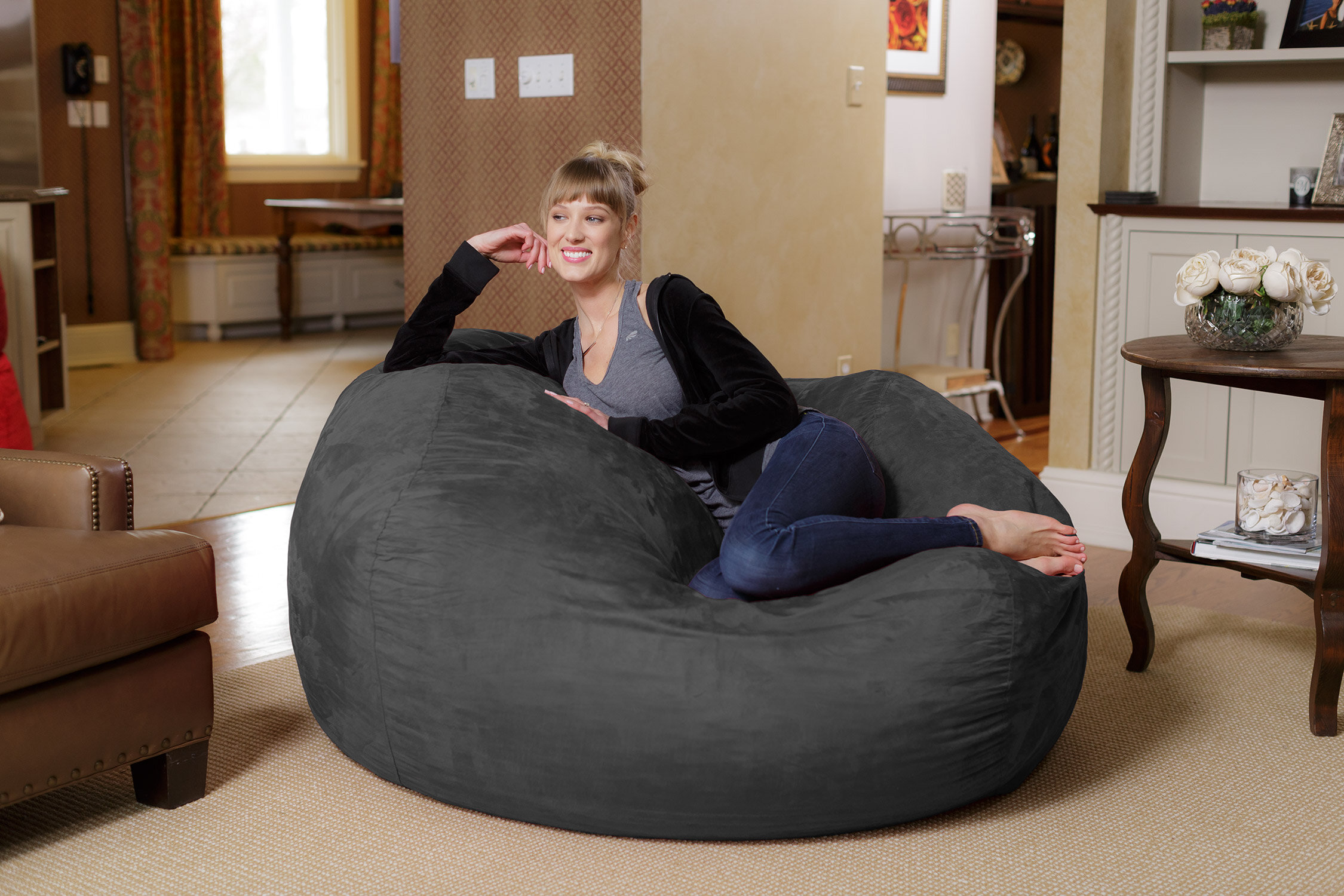 wayfair large classic bean bag