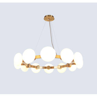 Orren Ellis Manneville 12 Light Shaded Tiered Led Chandelier Wayfair