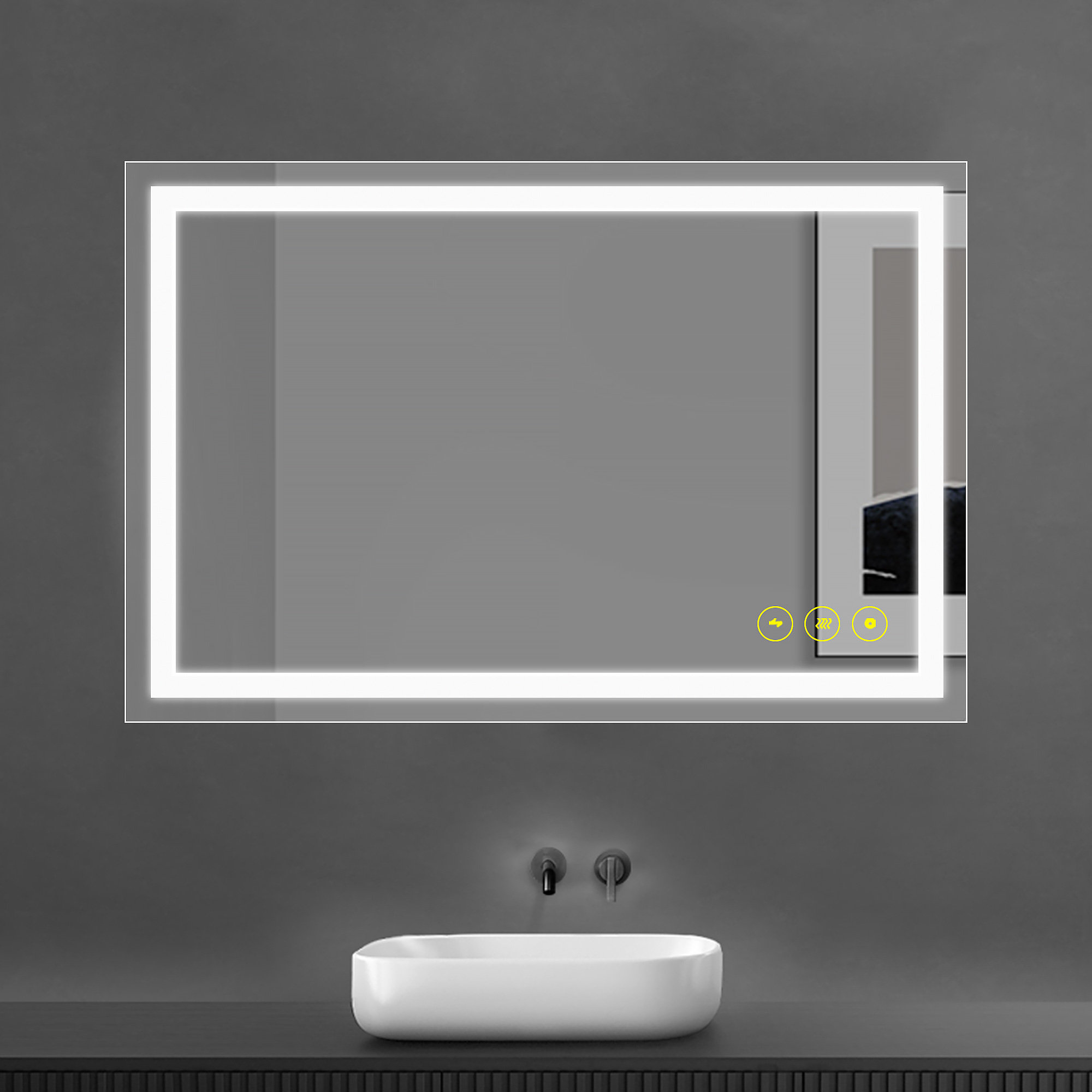 Wrought Studio Carlecia LED Bathroom Mirror Backlight Mirror Touch ...