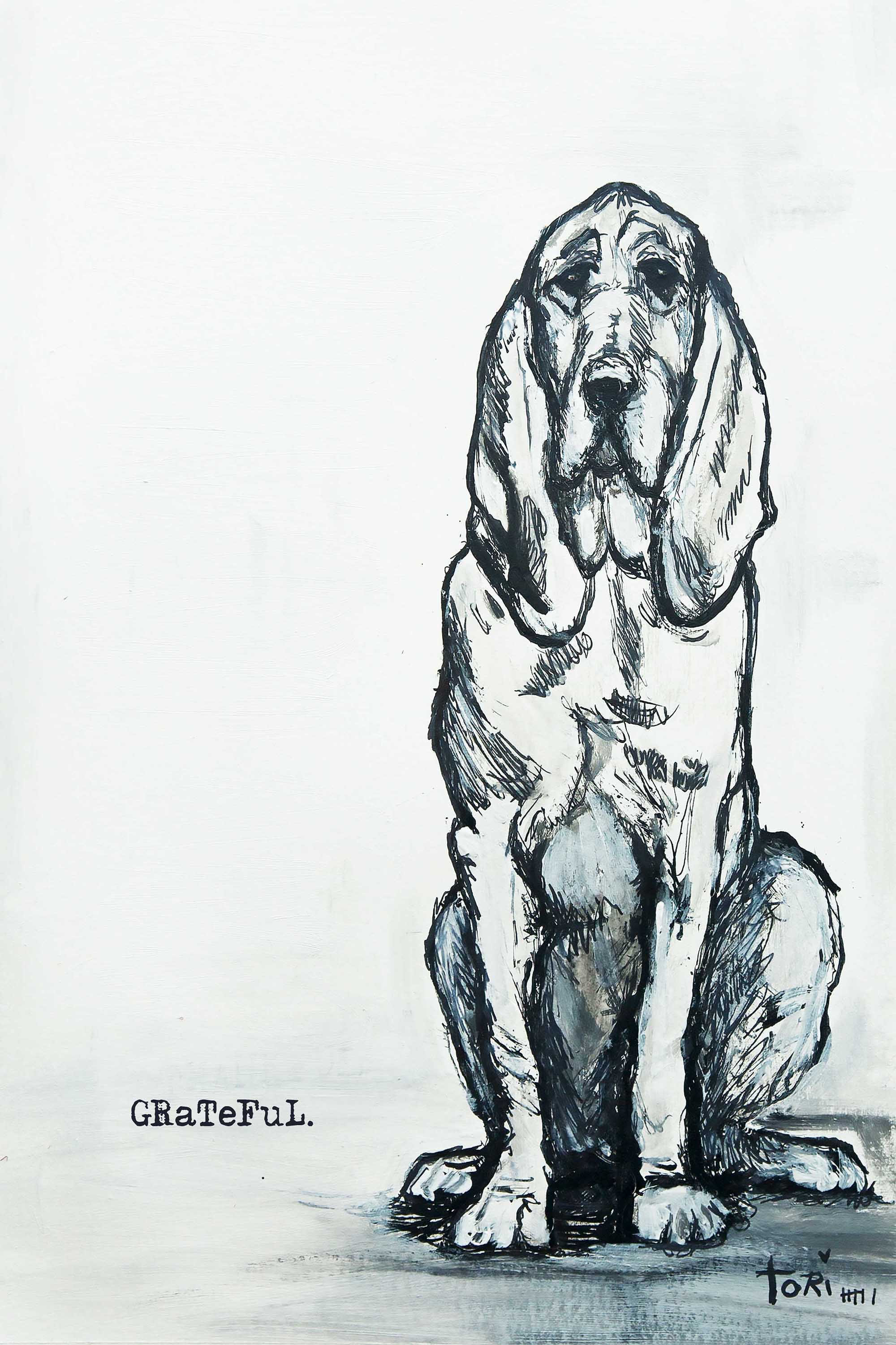 Marmont Hill Grateful Hound Dog Print on Canvas Wayfair