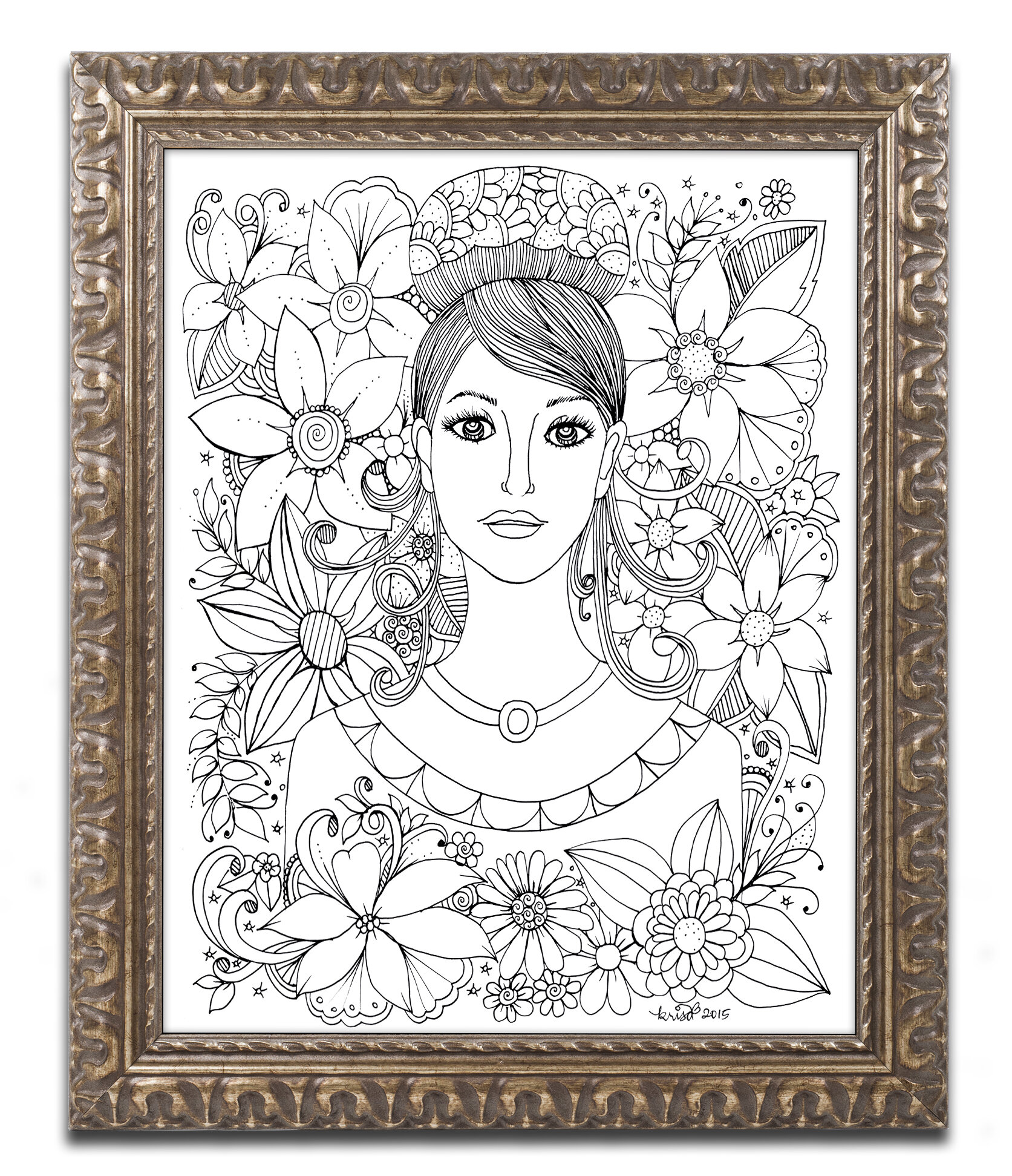 Trademark Art Woman 4 By KCDoodleArt Framed Graphic Art Wayfair