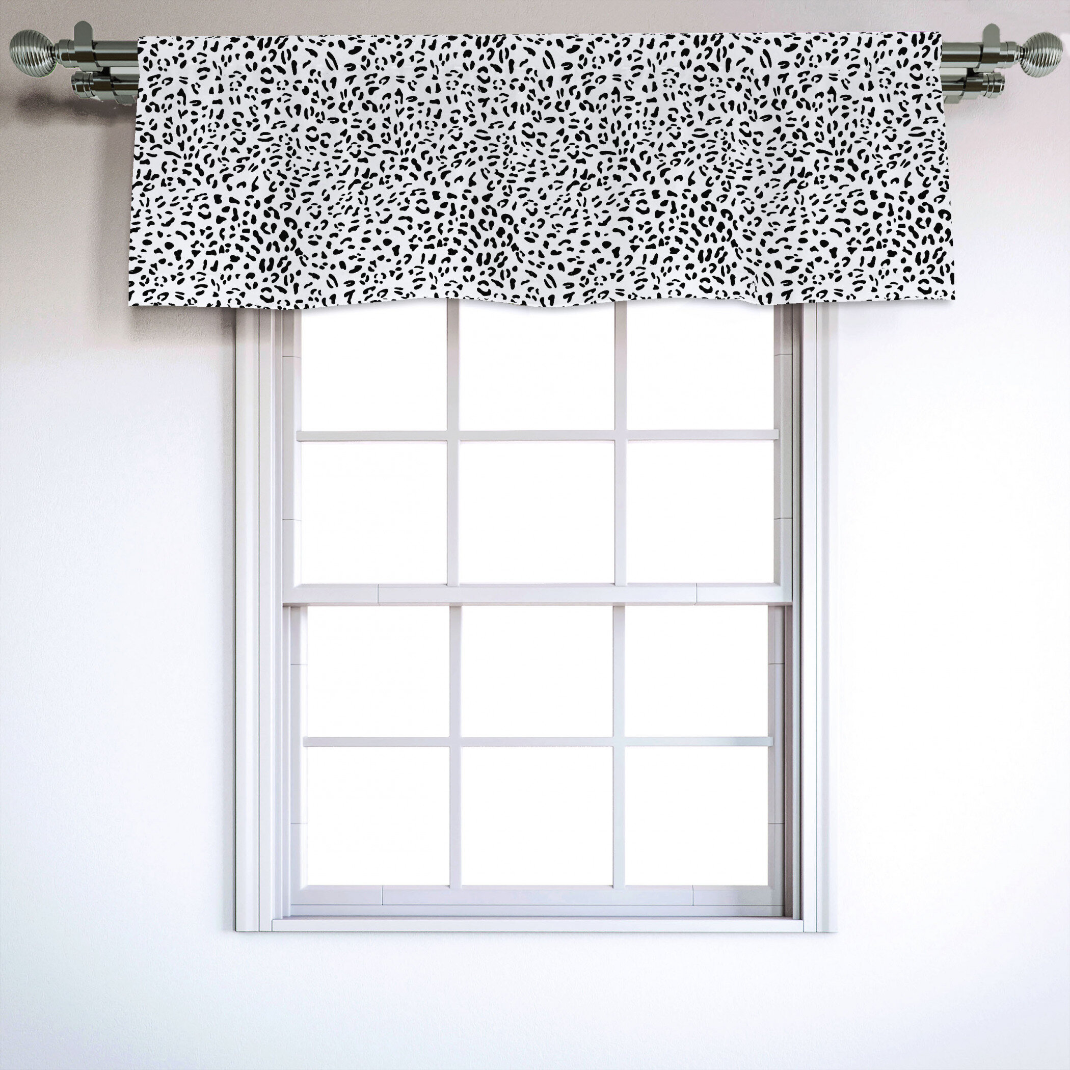 Valance Leopard Print Custom Made Window Treatment 53 Inches W x 14 Inches L