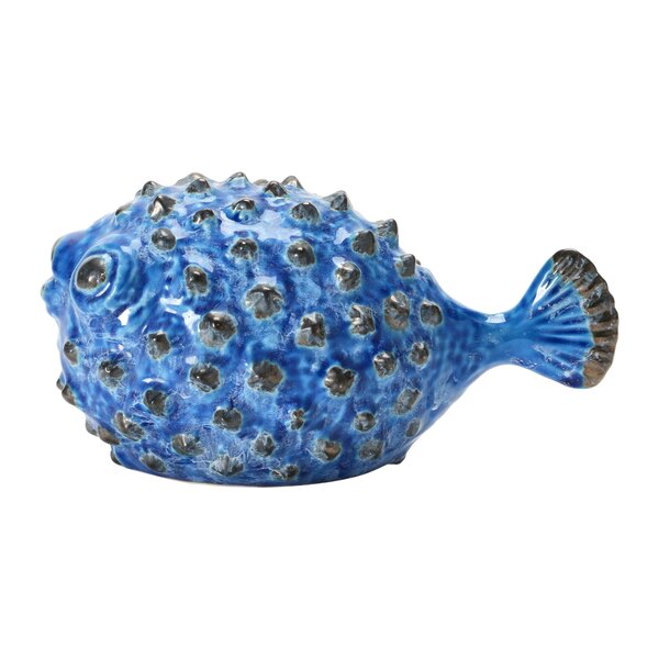 Little Cute Puffer Fish V.3 Water Blown Glass Blowing Art Figurines Animals 